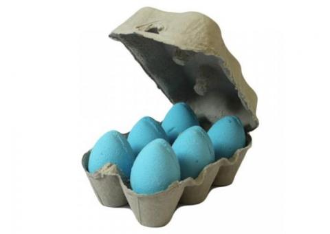 Box of 6 Bath Eggs - Blueberry - Blue (6x 50gm)